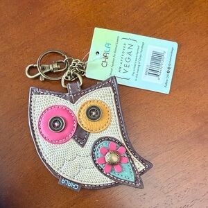 Chala Vegan Owl Keychain / Change purse - Multicolor Accent